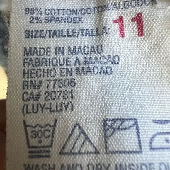 Tommy Hilfiger Lace Up Crop Jeans Women's 11 Blue Side Stripe 90s‎ Y2K - Picture 15 of 15